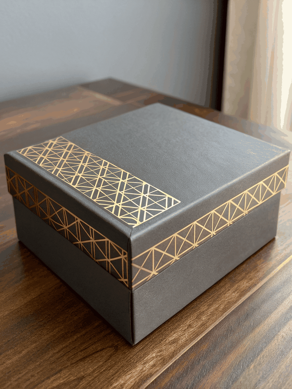 Premium chocolate gift box with magnetic closure and matte finish