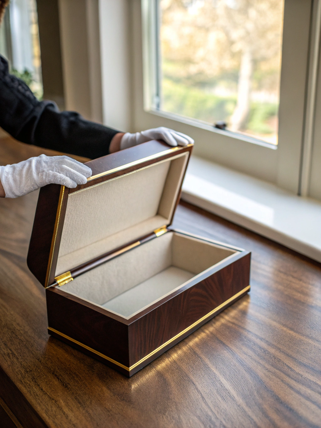 Premium chocolate gift box with velvet insert