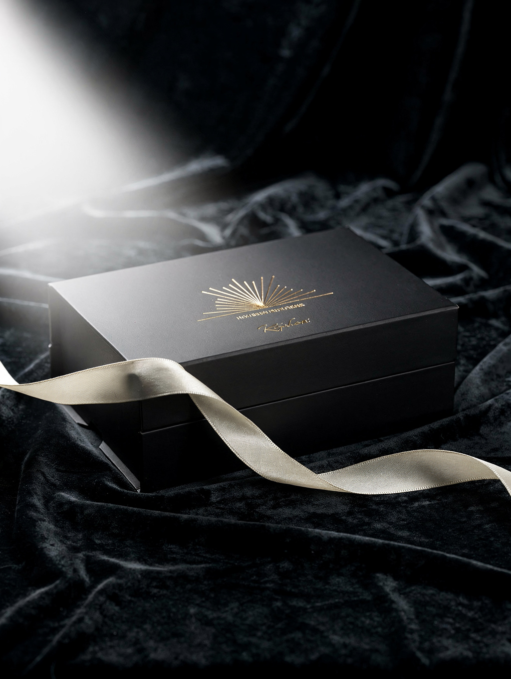 High-end cosmetic packaging with matte finish and embossed logo