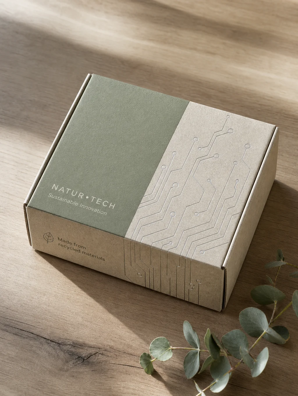 Sustainable luxury skincare box with minimalist design and premium finish